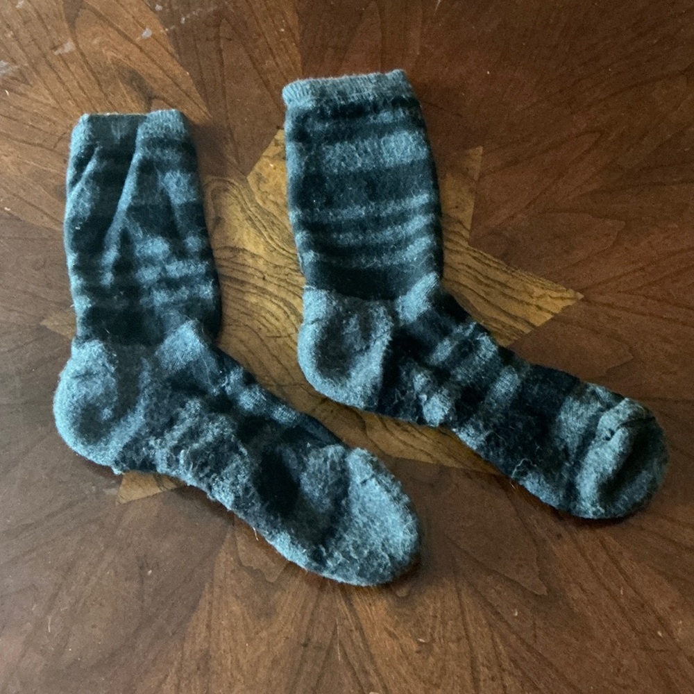 Striped Black and Gray Men's Socks